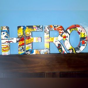 Hero hanging wall sign dc print